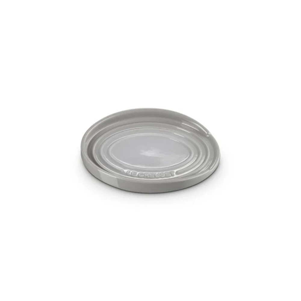 Le Creuset Stoneware Oval Spoon Rest Mist Grey Gray NEW NWT